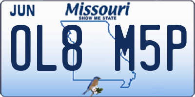 MO license plate OL8M5P