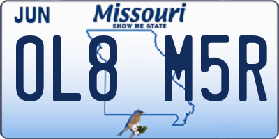 MO license plate OL8M5R