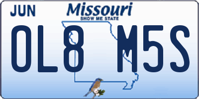 MO license plate OL8M5S