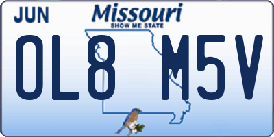 MO license plate OL8M5V