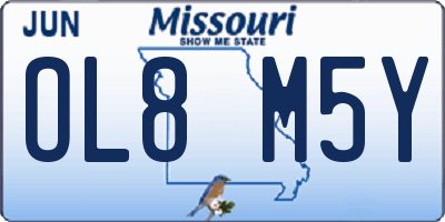 MO license plate OL8M5Y