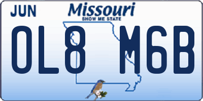 MO license plate OL8M6B