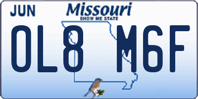 MO license plate OL8M6F