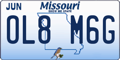 MO license plate OL8M6G