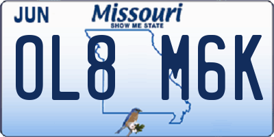MO license plate OL8M6K