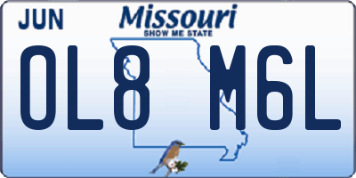 MO license plate OL8M6L