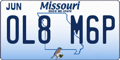 MO license plate OL8M6P