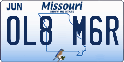 MO license plate OL8M6R