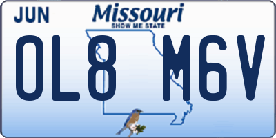 MO license plate OL8M6V