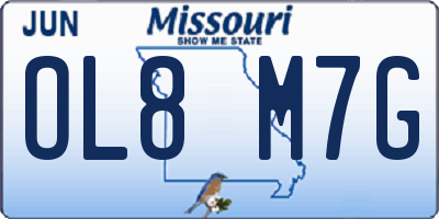 MO license plate OL8M7G