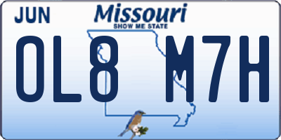 MO license plate OL8M7H
