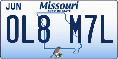 MO license plate OL8M7L