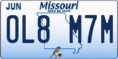 MO license plate OL8M7M