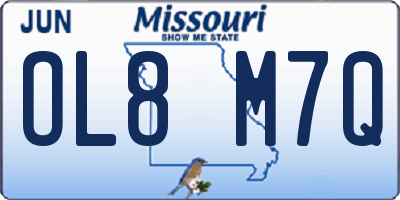 MO license plate OL8M7Q