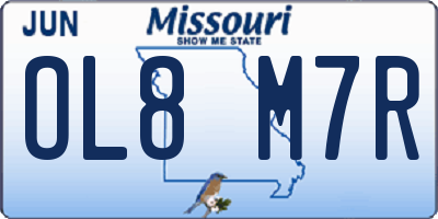 MO license plate OL8M7R