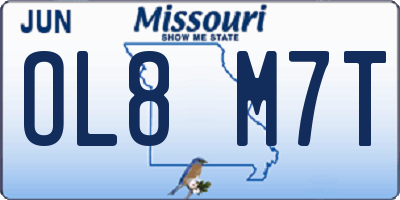 MO license plate OL8M7T