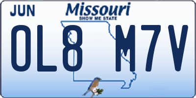 MO license plate OL8M7V