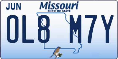 MO license plate OL8M7Y