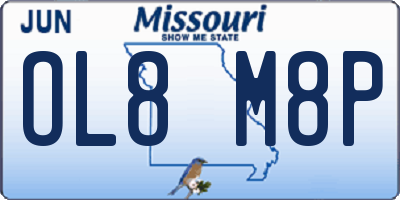 MO license plate OL8M8P