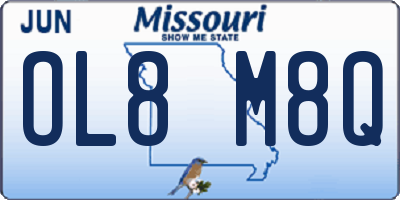 MO license plate OL8M8Q