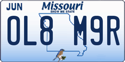 MO license plate OL8M9R