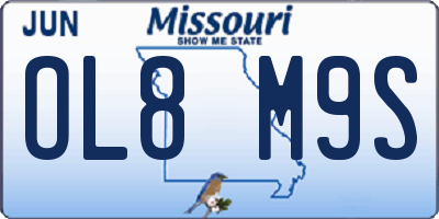 MO license plate OL8M9S