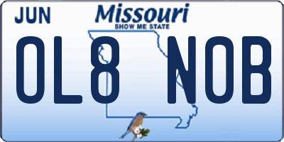 MO license plate OL8N0B