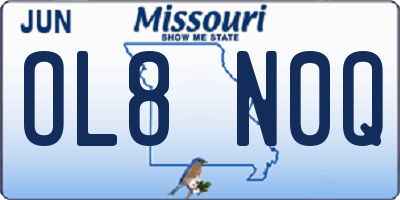 MO license plate OL8N0Q