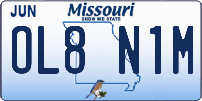 MO license plate OL8N1M
