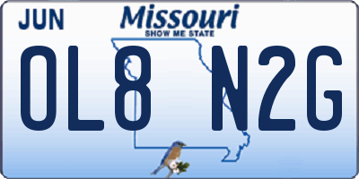 MO license plate OL8N2G
