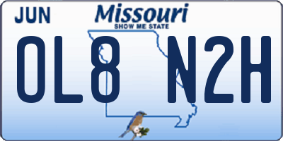 MO license plate OL8N2H