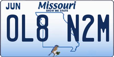 MO license plate OL8N2M