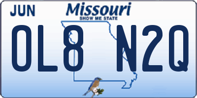 MO license plate OL8N2Q
