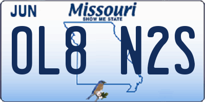 MO license plate OL8N2S