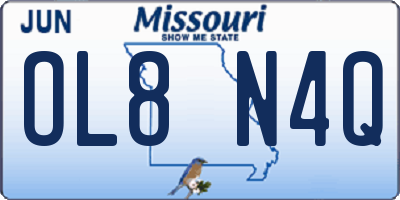 MO license plate OL8N4Q