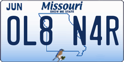 MO license plate OL8N4R