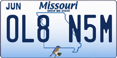 MO license plate OL8N5M