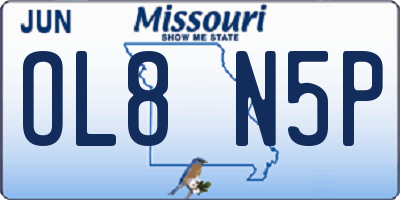 MO license plate OL8N5P