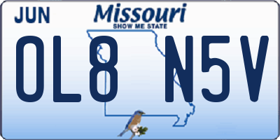 MO license plate OL8N5V
