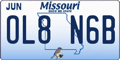 MO license plate OL8N6B