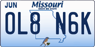 MO license plate OL8N6K