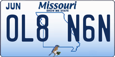 MO license plate OL8N6N