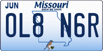 MO license plate OL8N6R