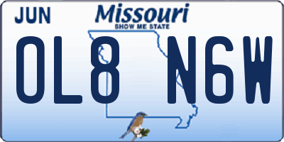 MO license plate OL8N6W