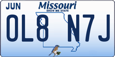 MO license plate OL8N7J
