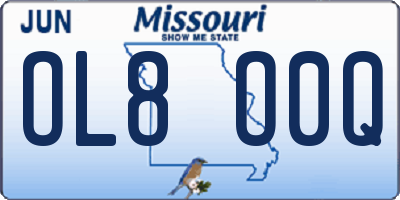MO license plate OL8O0Q