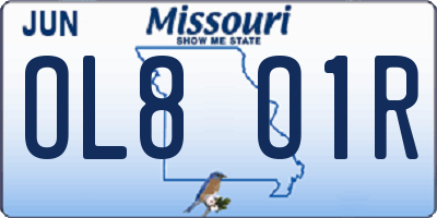 MO license plate OL8O1R