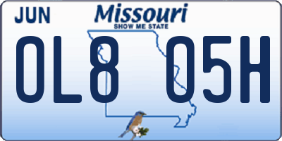 MO license plate OL8O5H