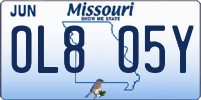 MO license plate OL8O5Y