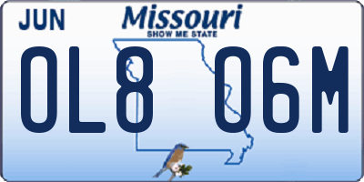 MO license plate OL8O6M